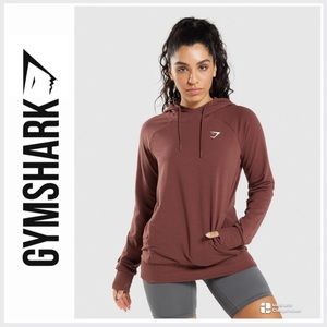 Women’s Gymshark Training Hoodie, Cherry Brown. Size Small